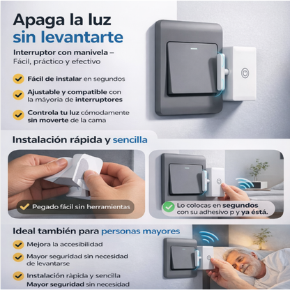 Sistema práctico para apagar la luz sin esfuerzo