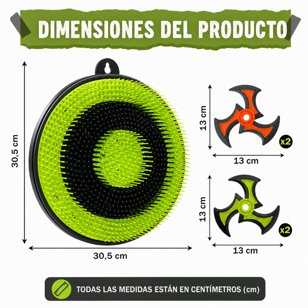 Juego de lanzamiento de estrellas ninja
